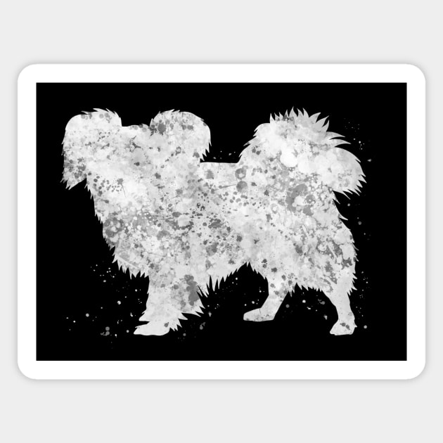 Papillon dog Sticker by Yahya Art